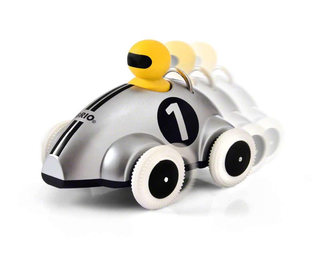 Holzeisenbahn Brio BRIO Push & Go Rennwagen Silber Edition
