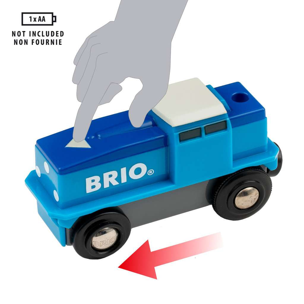 Holzeisenbahn Brio BRIO Blaue Batterie Frachtlok