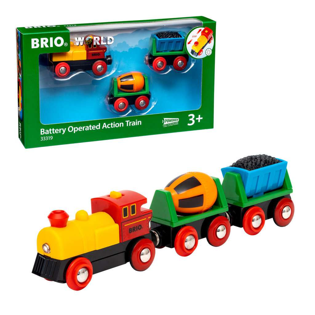 Holzeisenbahn Brio Brio Zug mit Batterielok