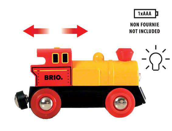 Holzeisenbahn Brio Brio Zug mit Batterielok