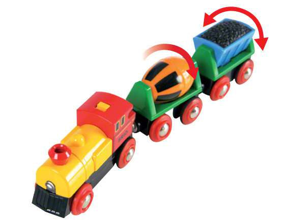 Holzeisenbahn Brio Brio Zug mit Batterielok