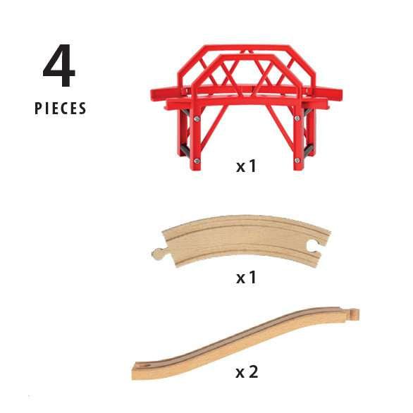 Holzeisenbahn Brio BRIO Bahnbrücke mit Auffahrten