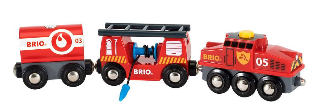 Holzeisenbahn Brio BRIO Feuerwehr-Löschzug