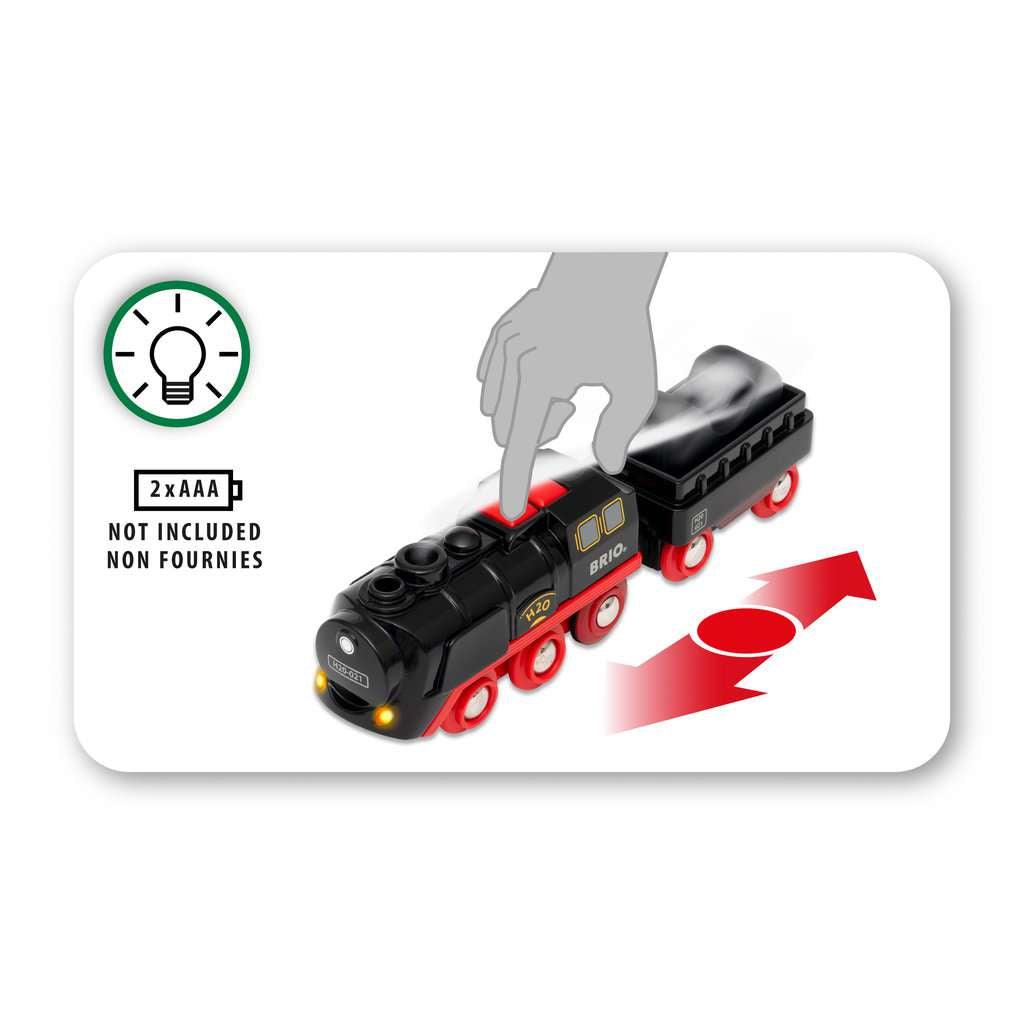 Holzeisenbahn Brio BRIO Batterie-Dampflok mit Wassertank