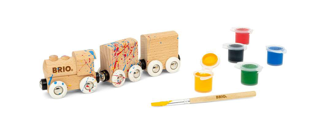 Holzeisenbahn Brio Holzzug zum Anmalen