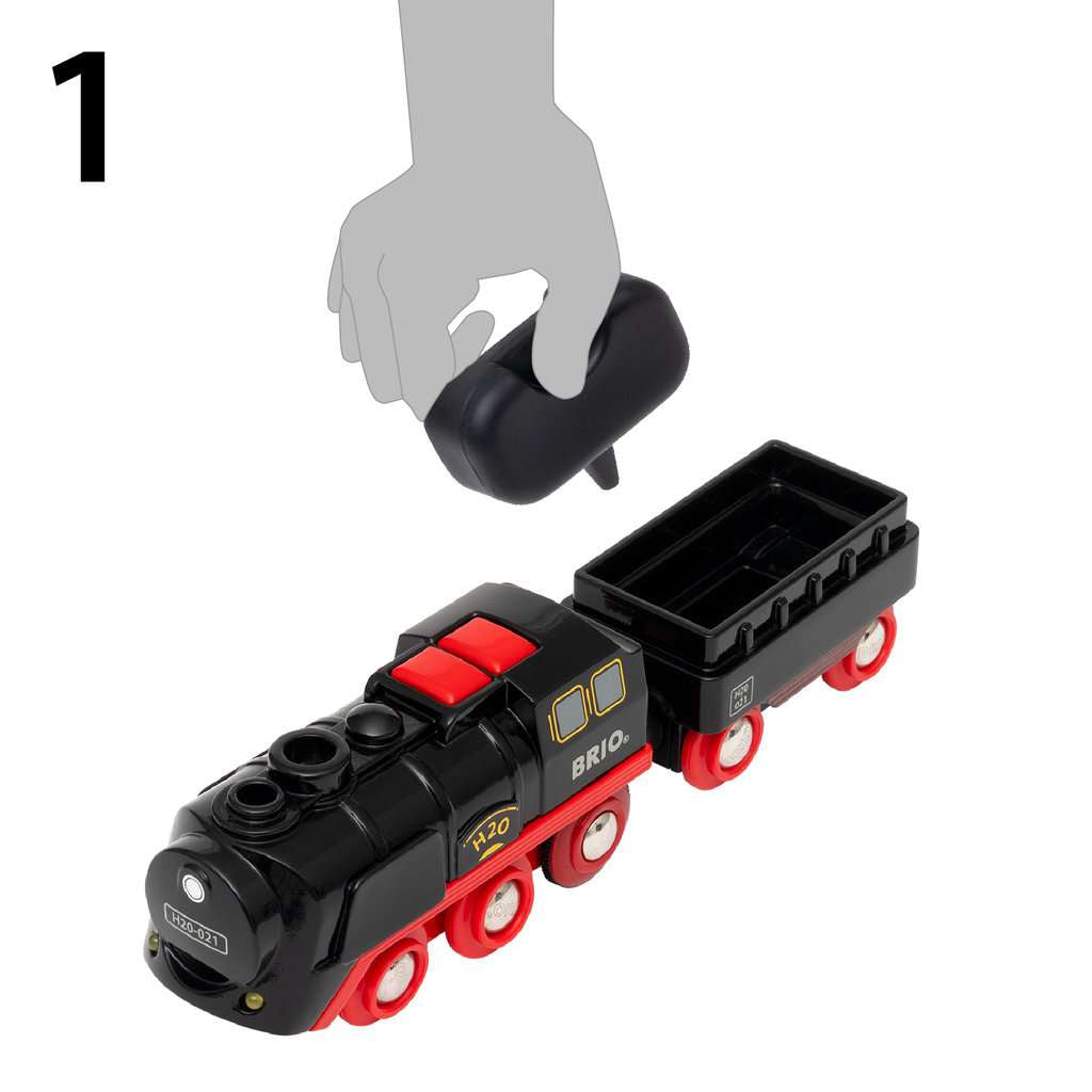 Holzeisenbahn Brio Batterie-Dampflok Weihnachts-Set