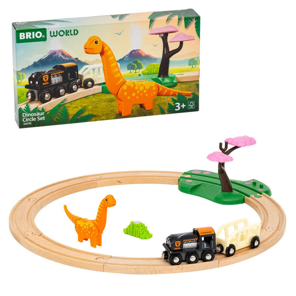 Holzeisenbahn Brio BRIO Dinosaurier Bahn Set