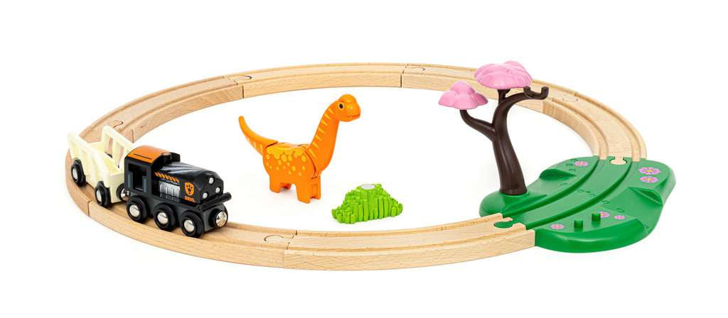 Holzeisenbahn Brio BRIO Dinosaurier Bahn Set