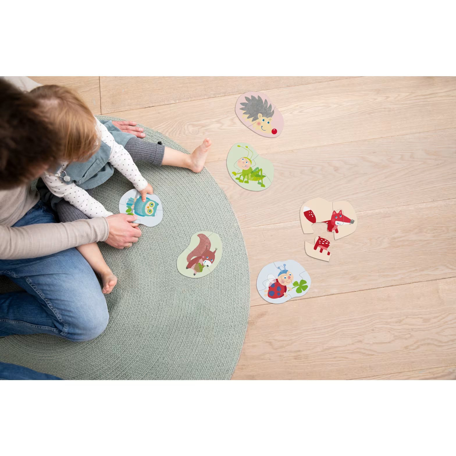 4 erste Puzzles – Tierkinder
