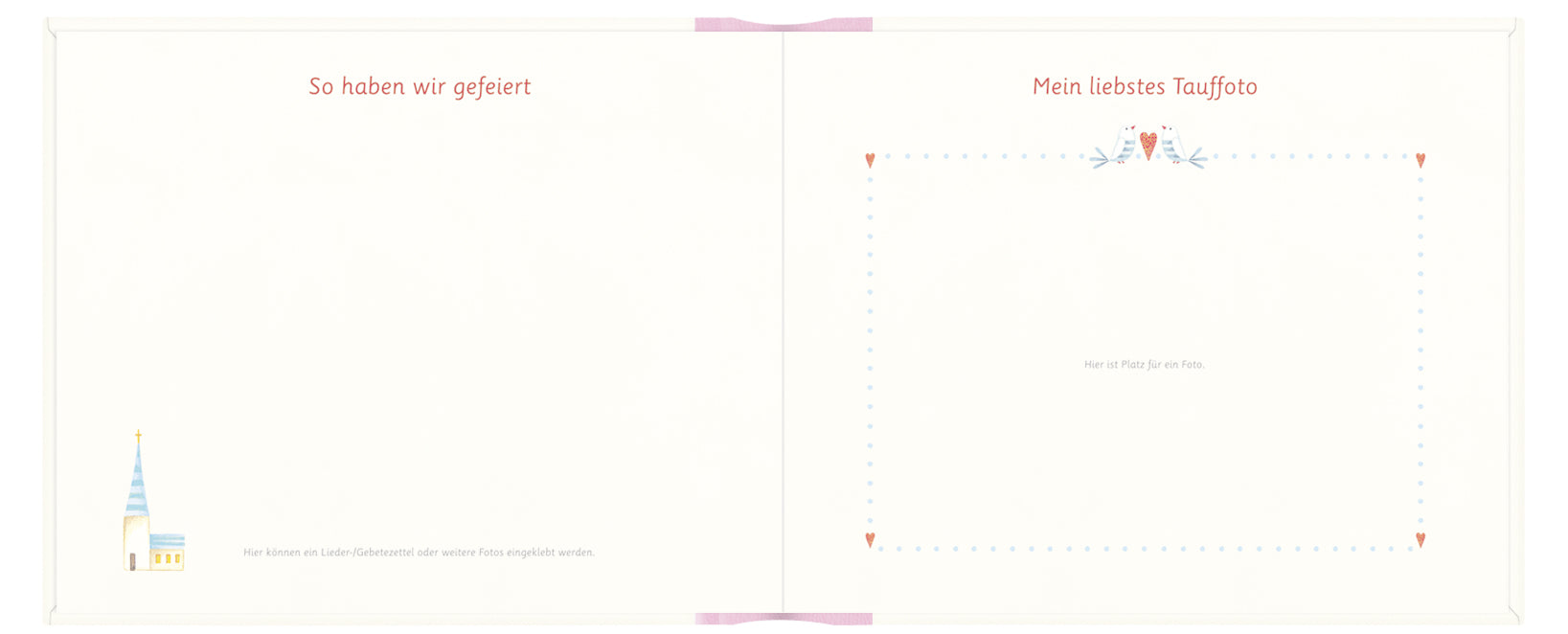 Eintragbuch Coppenrath Verlag Eintragalbum - Meine Taufe, rosa