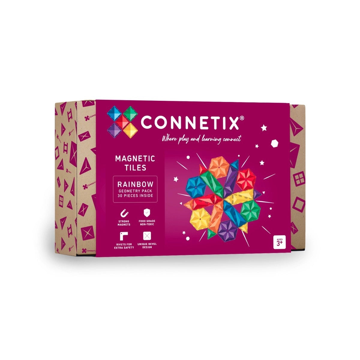 Bausteine CONNETIX Connetix Magnetbausteine Rainbow Geometry Pack 30 Teile