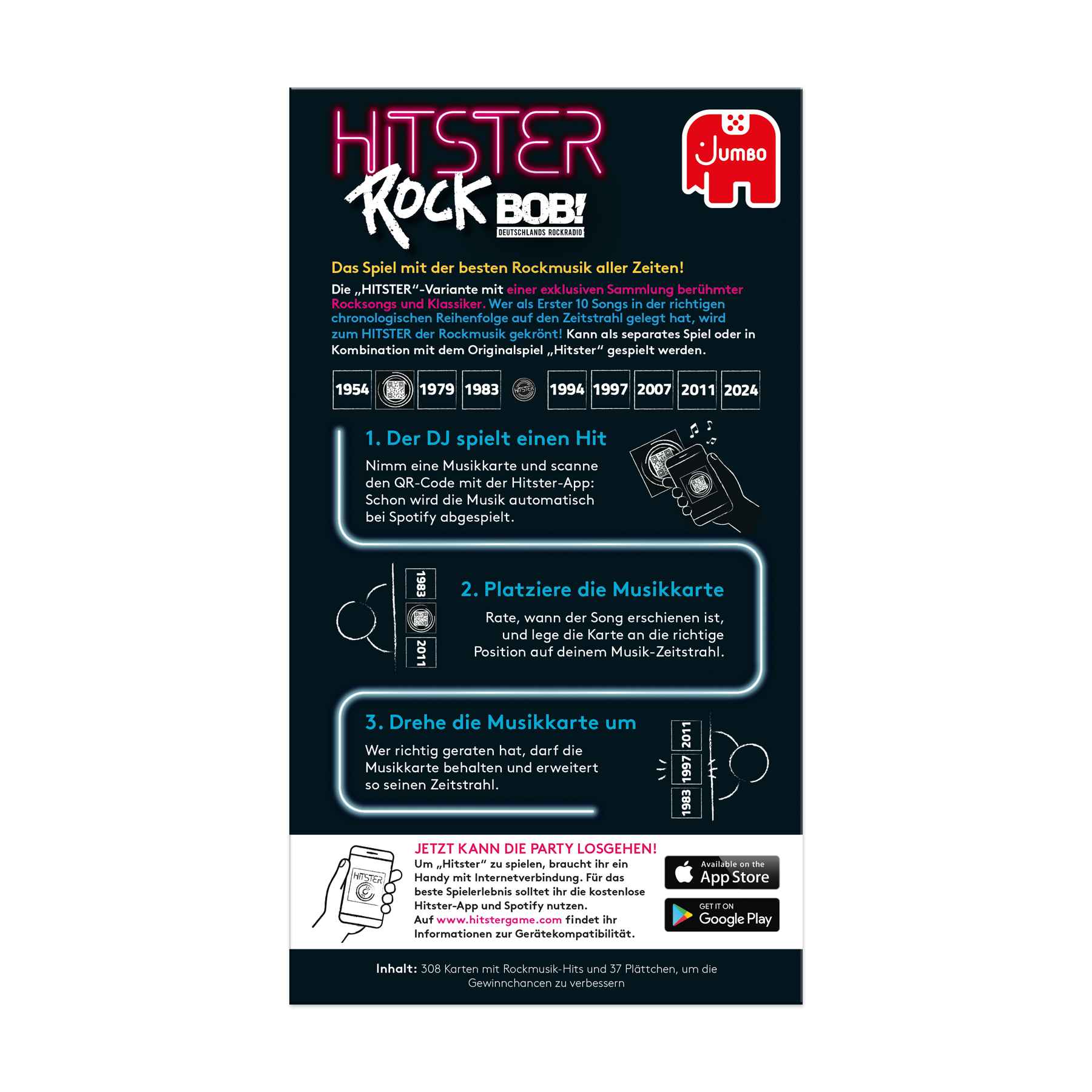 Gesellschaftsspiel Jumbo Spiele Hitster – Rock