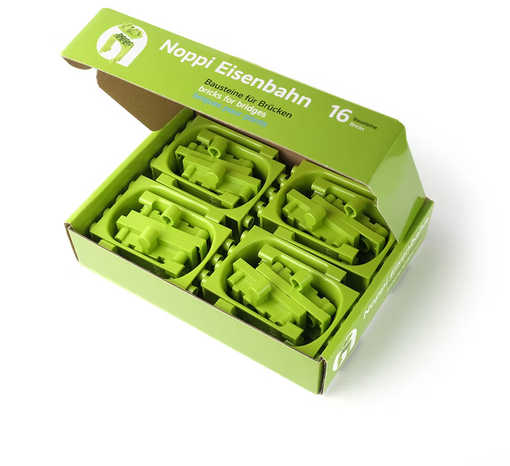 Neue Freunde Noppi Eisenbahn - 16 Bauteile für Brücken