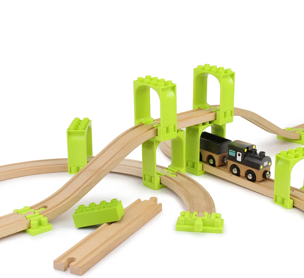 Neue Freunde Noppi Eisenbahn - 16 Bauteile für Brücken