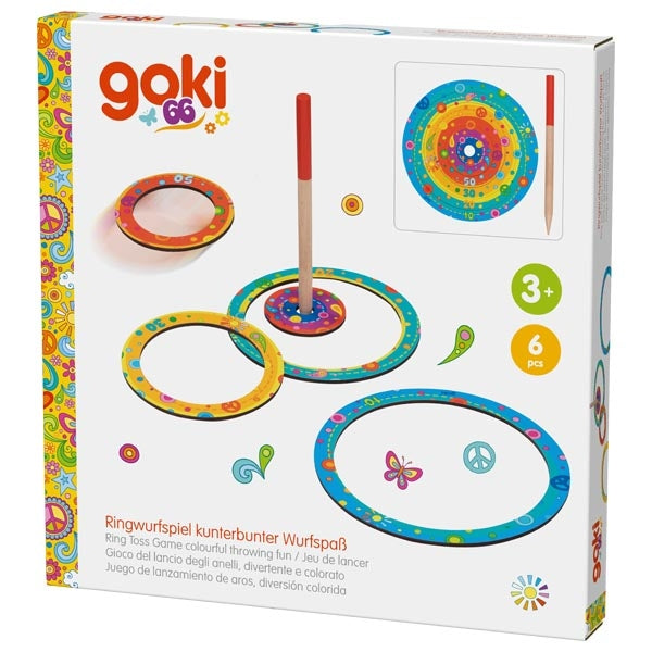 Ringwurfspiel kunterbunter Wurfspaß mit 4 Ringen