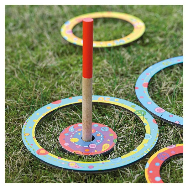 Ringwurfspiel kunterbunter Wurfspaß mit 4 Ringen