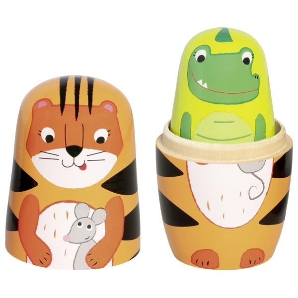 Spielwelt goki Matroschka Puppen, Tiger Tavi und seine Freunde