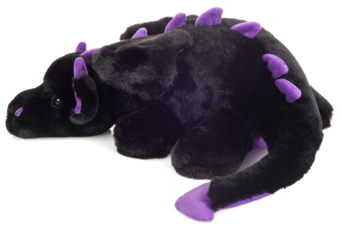 Teddy-Herrmann ⎮ Drache Logan schwarz-lila ⎮ 32 cm