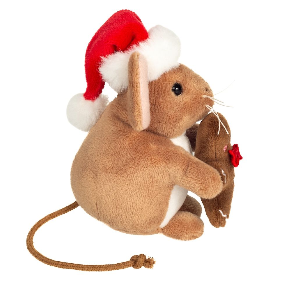 Plüschtier Teddy Hermann Teddy-Herrmann ⎮ Weihnachtsmaus mit Lebkuchenmann ⎮ 11 cm