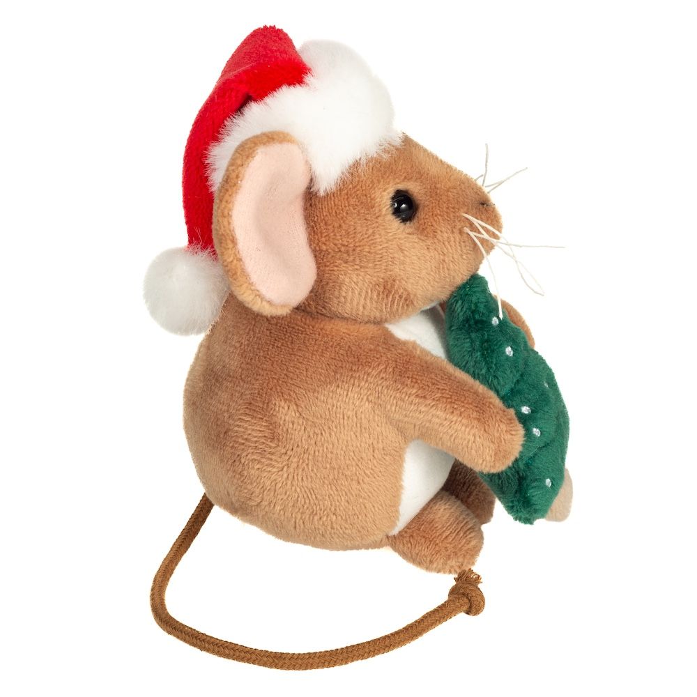 Plüschtier Teddy Hermann Teddy-Herrmann ⎮ Weihnachtsmaus mit Tannenbaum ⎮ 11 cm