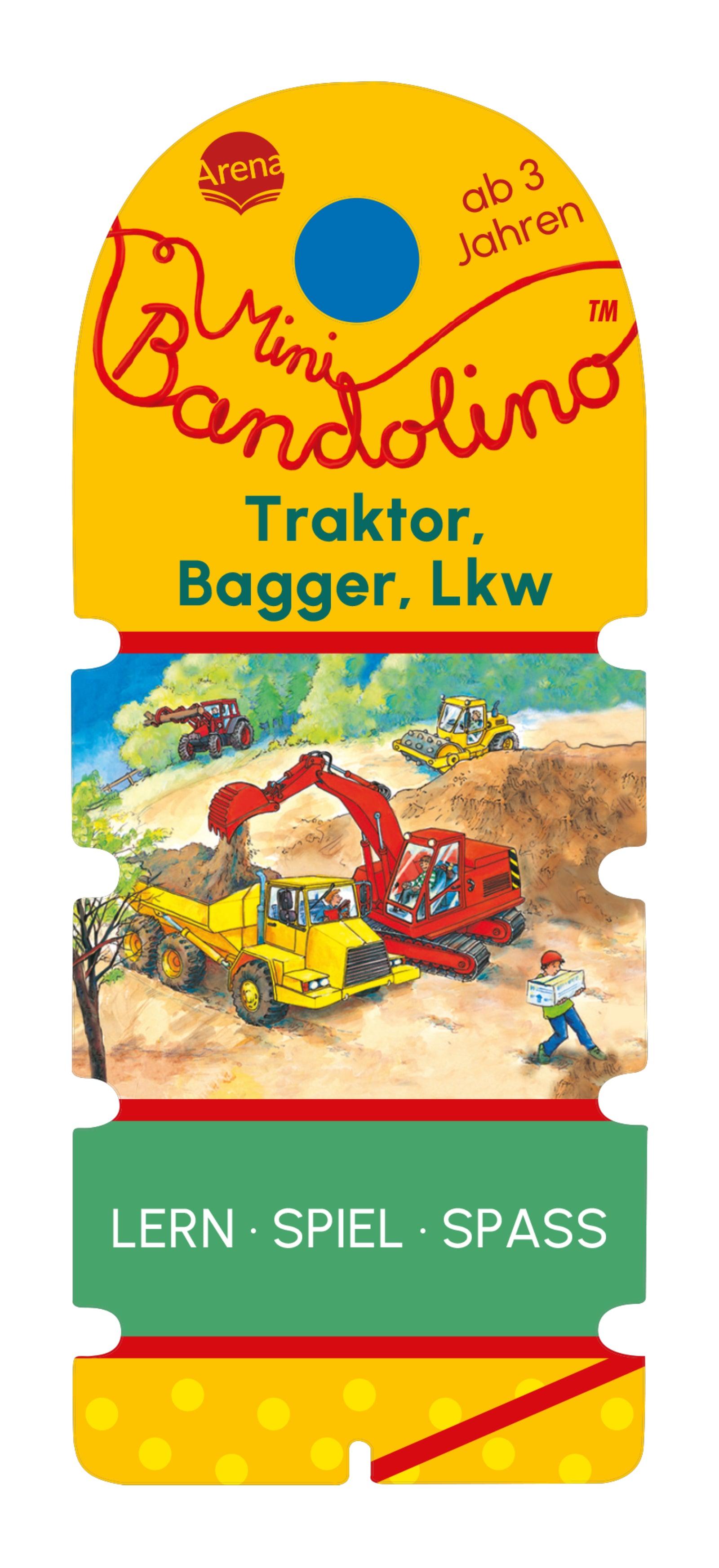 Lernspiel Arena Verlag Mini Bandolino. Traktor, Bagger, Lkw