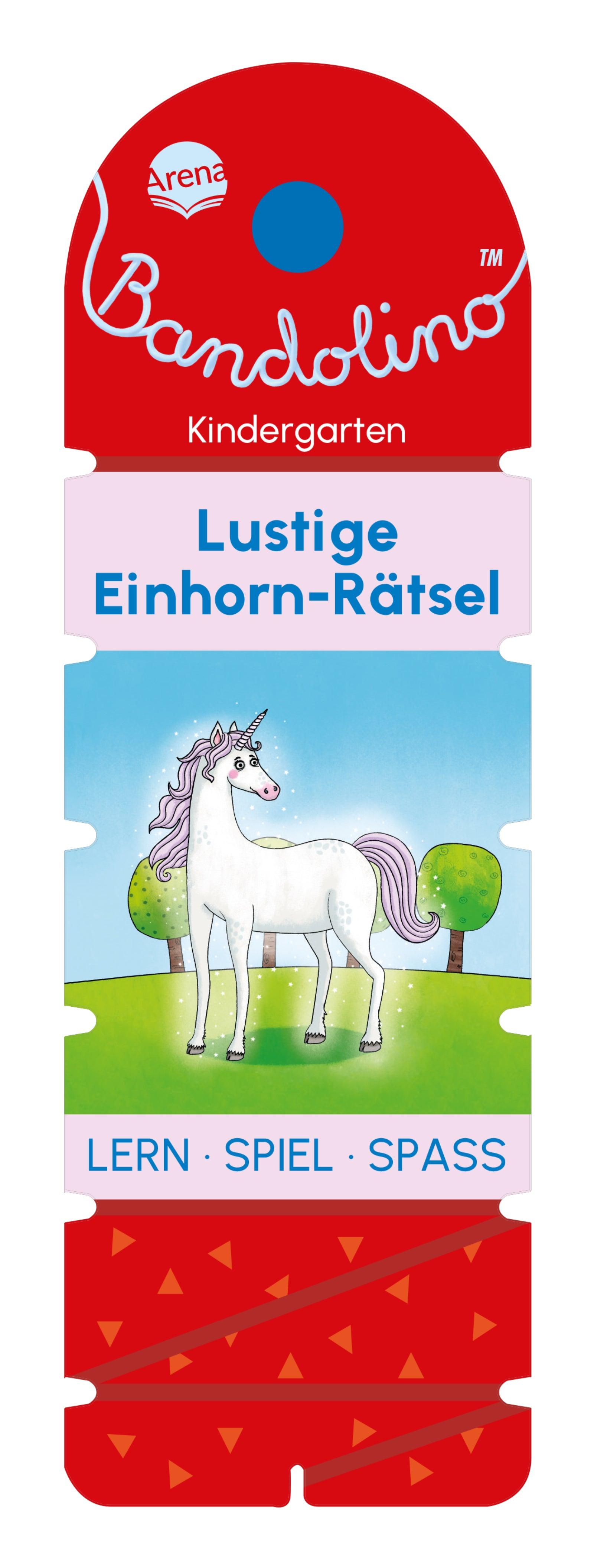 Lernspiel Arena Verlag Bandolino. Lustige Einhorn-Rätsel