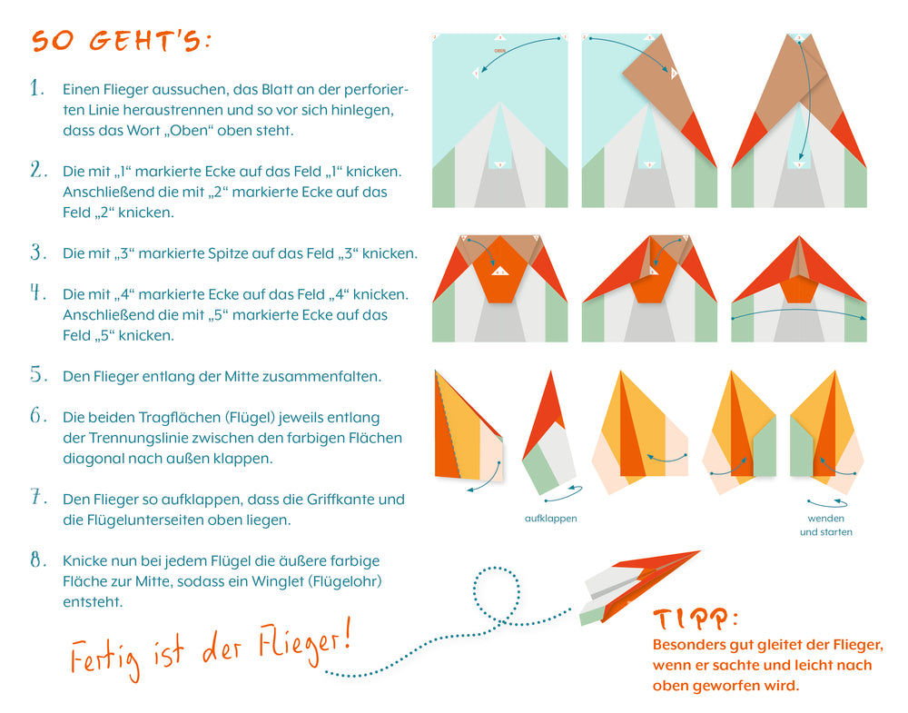 Basteln Coppenrath Verlag Mein cooles Papierflieger-Bastelbuch (Lenny Hunter)