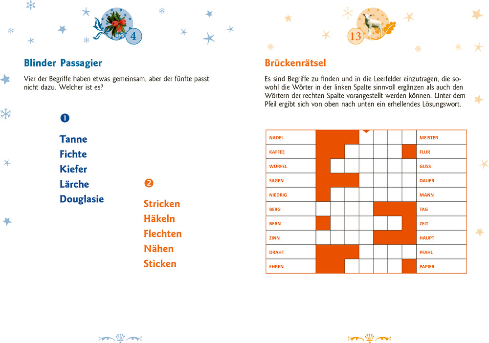 Adventskalender Coppenrath Verlag All überall auf den Tannenspitzen, Adventskalender-Buch