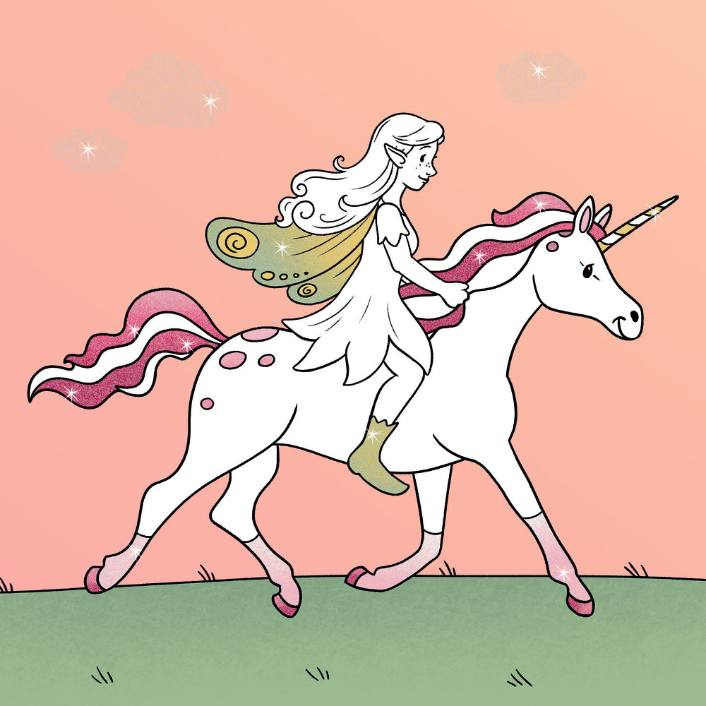 Basteln Coppenrath Verlag Glitzer-Malblock: Fantasy (100% selbst gemacht)