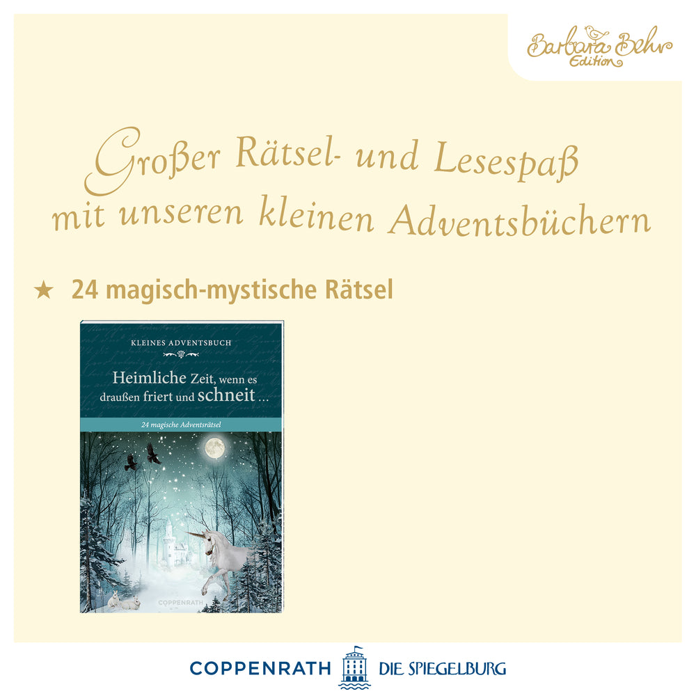 Adventskalender Coppenrath Verlag Heimliche Zeit, wenn es draußen friert und schneit, Adventskalender-Buch