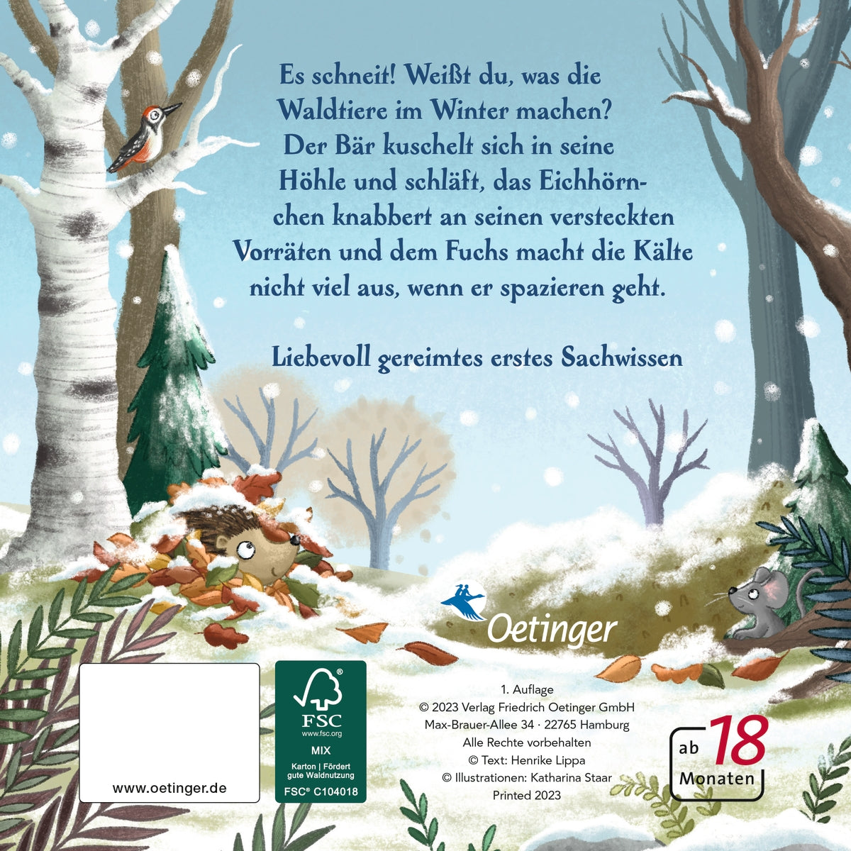 Buch Oetinger Verlagsgruppe Es wird Winter hier im Wald