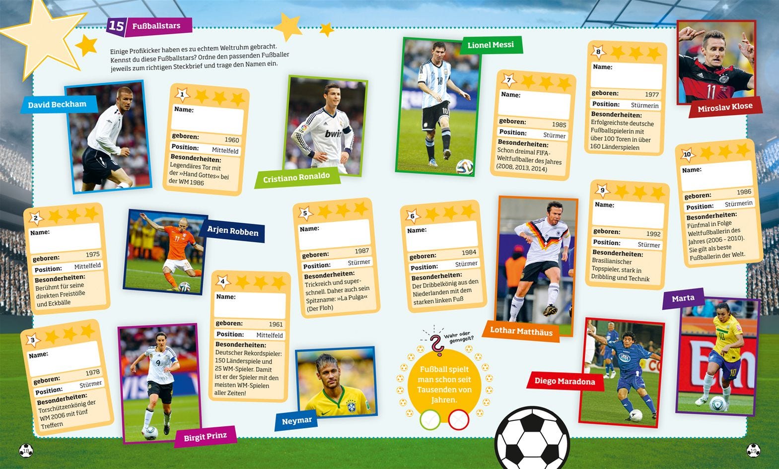 Buch Tessloff WAS IST WAS Rätseln und Stickern: Fußball