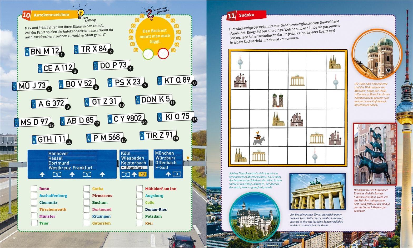 Buch Tessloff WAS IST WAS Rätseln und Stickern: Deutschland