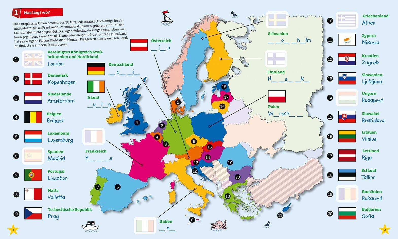 WAS IST WAS Rätseln und Stickern: Europa - WELTENTDECKER