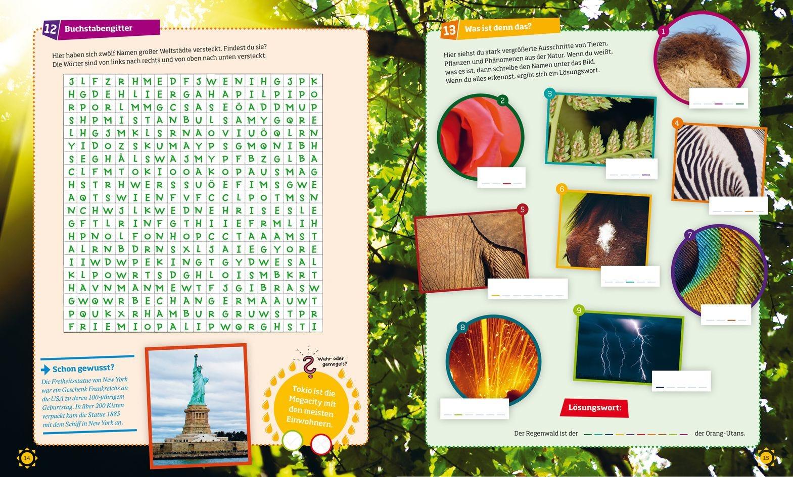 Buch Tessloff WAS IST WAS Rätseln und Stickern: Natur