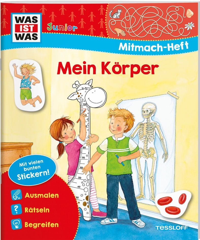 Malen Tessloff WAS IST WAS Junior // Mitmach-Heft // Mein Körper