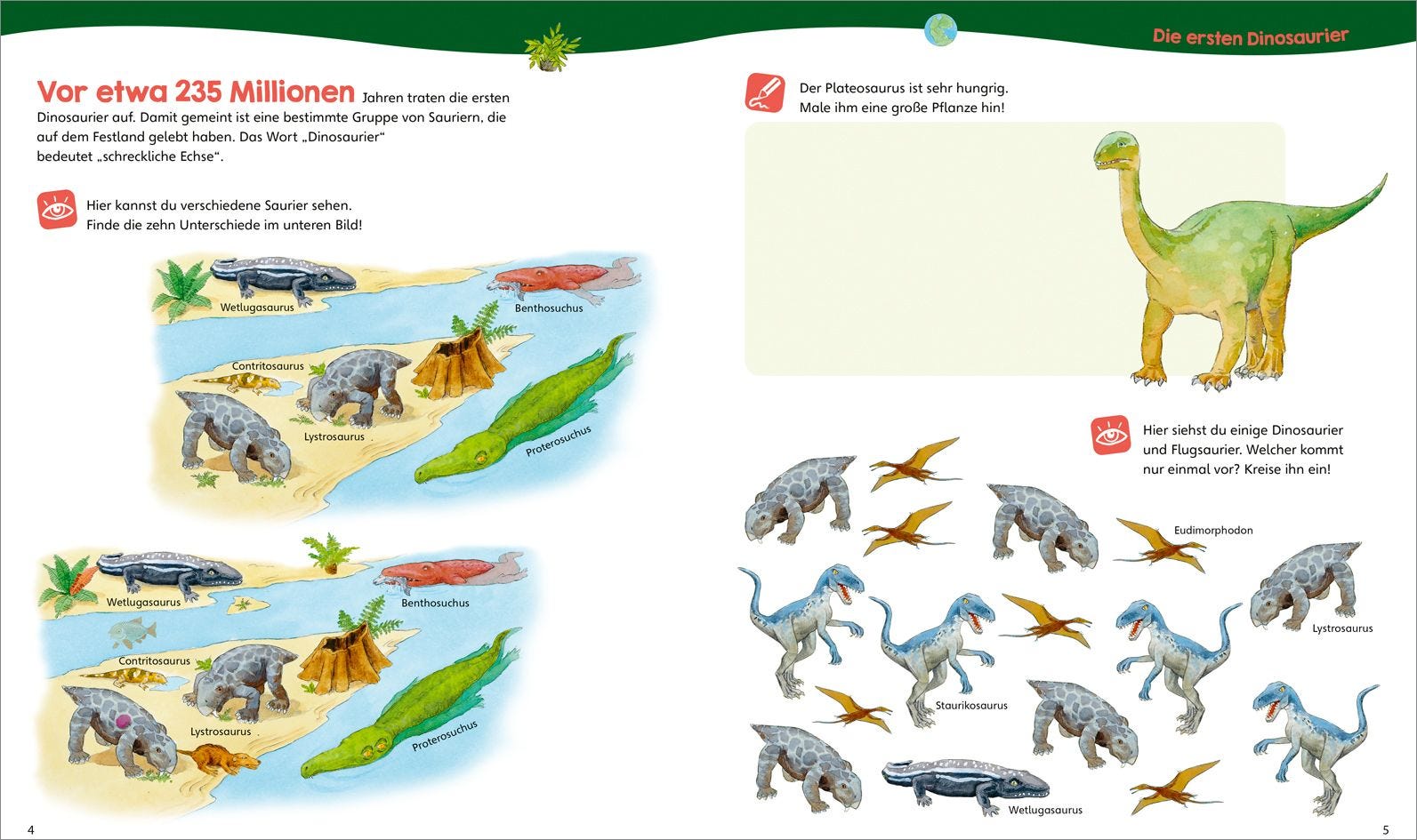 WAS IST WAS Junior // Mitmach-Heft // Dinosaurier und Tiere der Urzeit