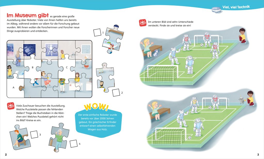 Malen Tessloff WAS IST WAS Junior // Mitmach-Heft // Roboter