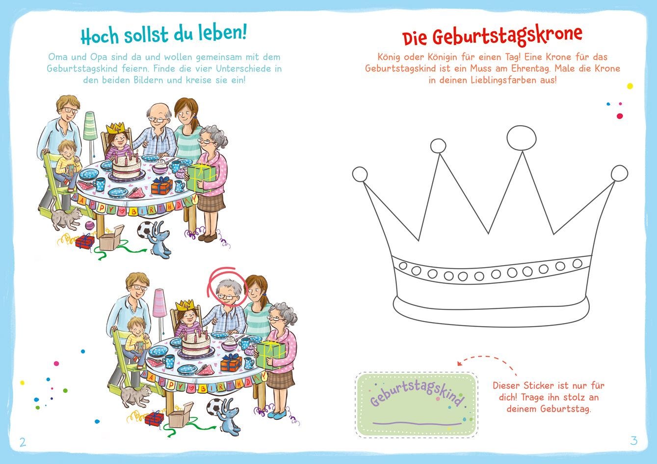 Malen Tessloff WAS IST WAS Meine Welt Mach mit! Geburtstag