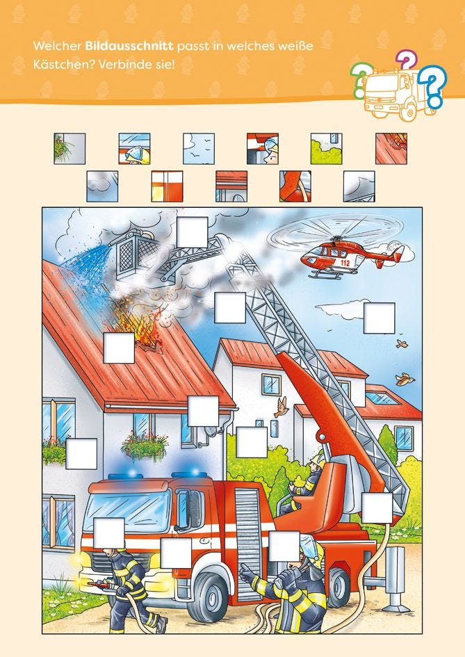 Rätselbuch Tessloff Flammender Rätselspaß. Feuerwehr
