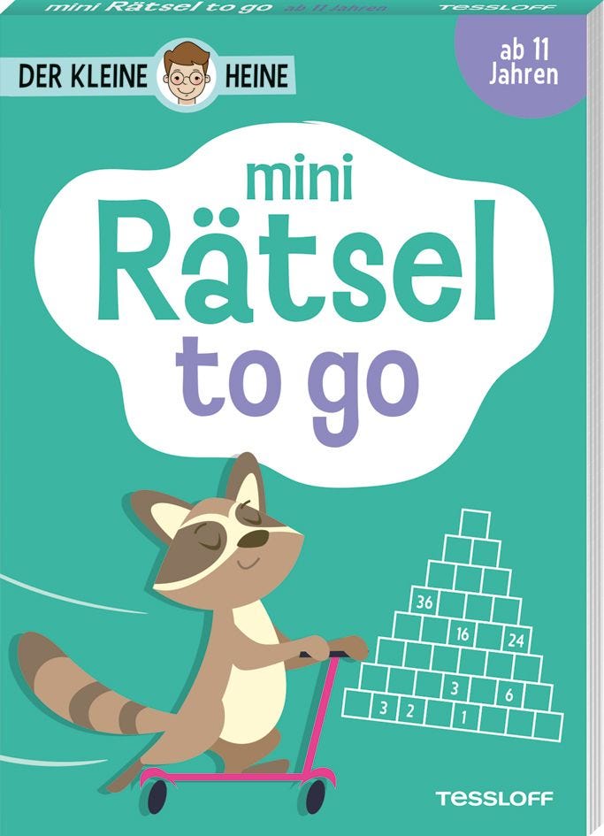 Rätselbuch Tessloff Der kleine Heine. Mini Rätsel to go. Ab 11 Jahren