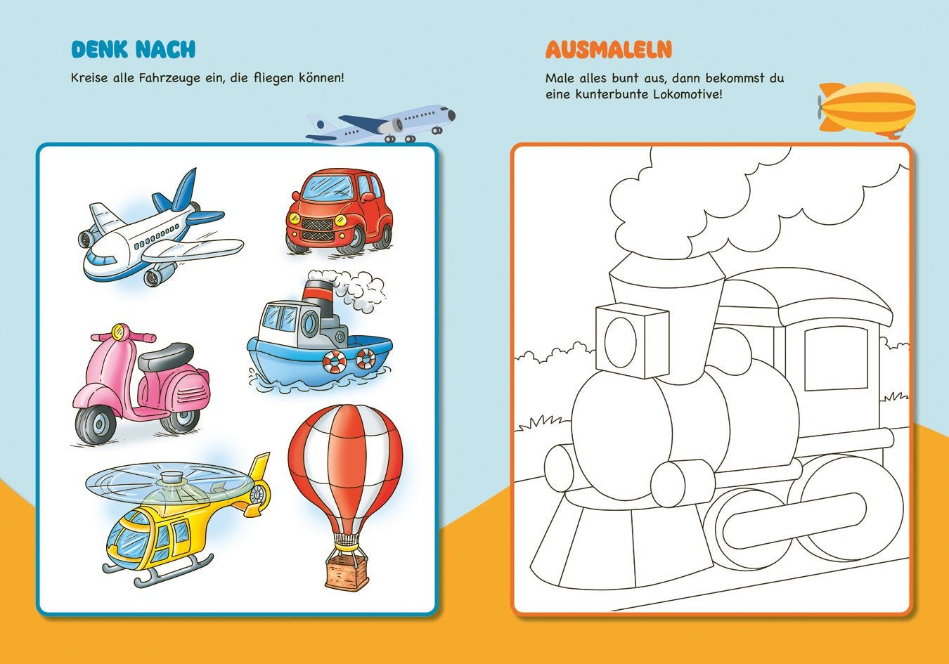 Malen Tessloff Malen und Rätseln für Kindergartenkinder. Fahrzeuge