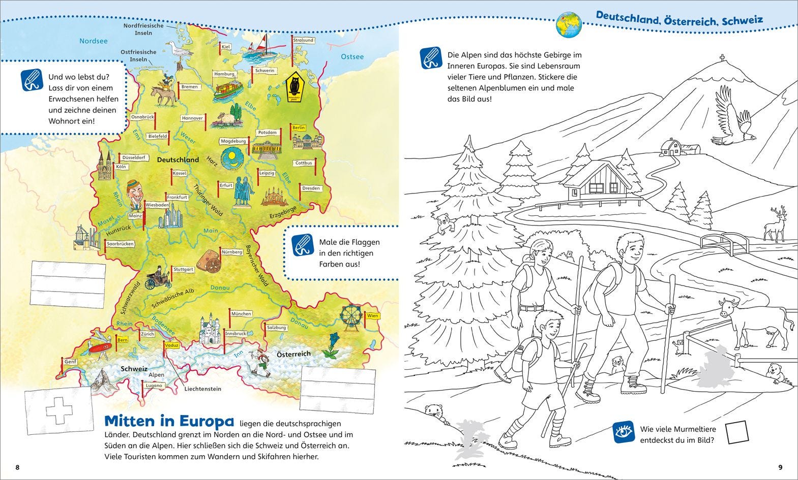Malen Tessloff WAS IST WAS Junior // Mitmach-Heft // Die Welt entdecken