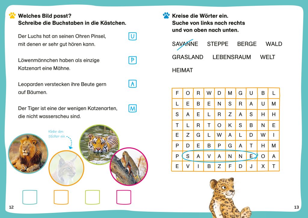 WAS IST WAS Erstes Lesen. Leserätsel Raubkatzen
