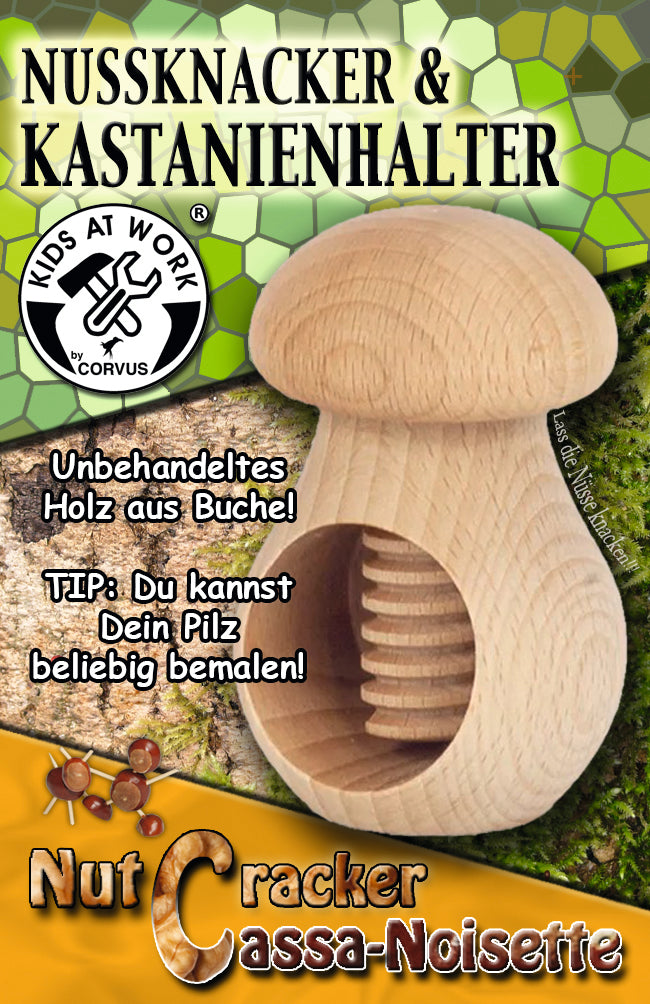 Basteln Corvus Kastanien-Halter-Naturpilz