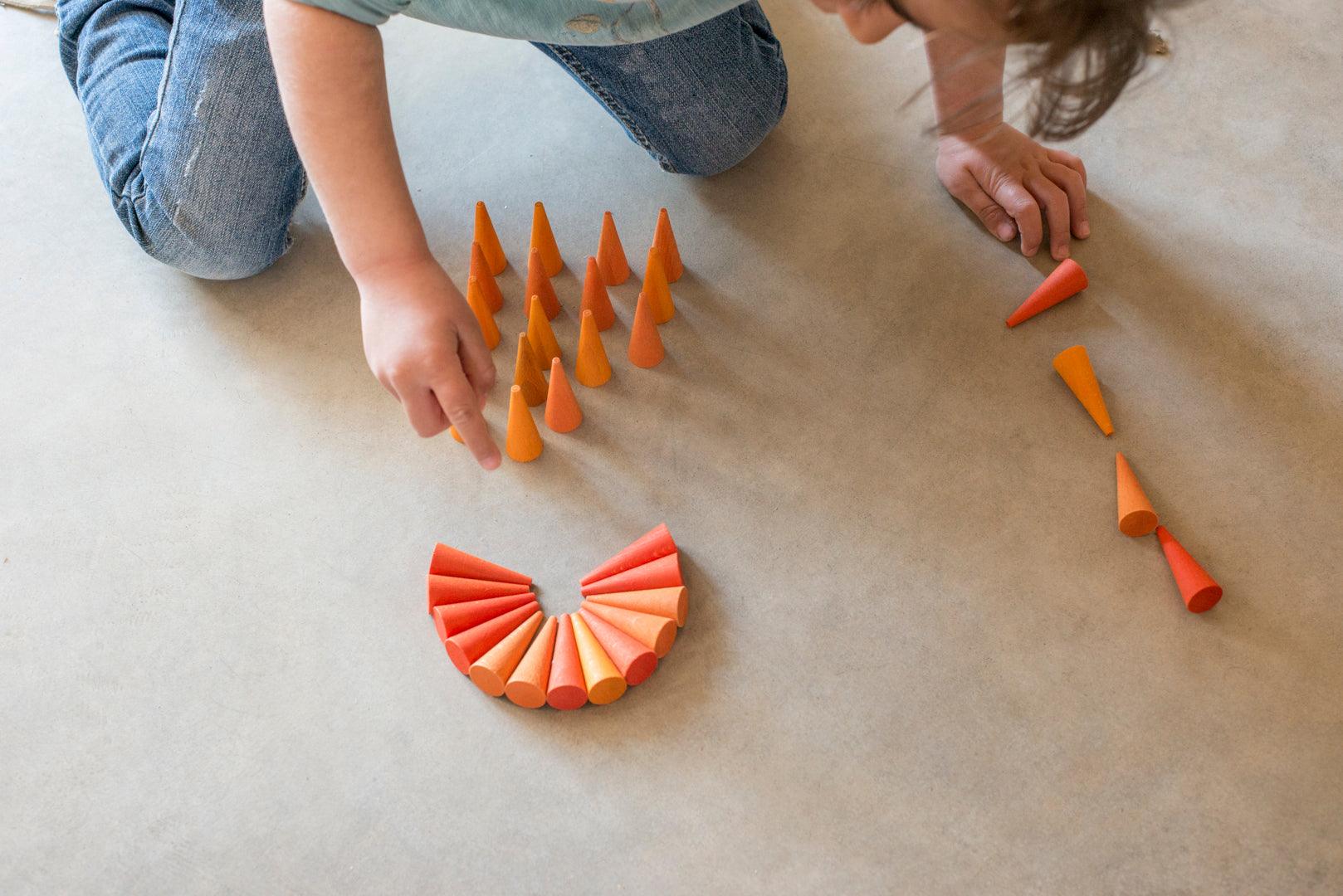 Open-ended Play Grapat Mandala - Orange Cone (Kegel)