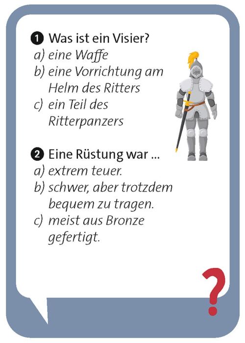 Rätselspiel Moses Verlag Pocket Quiz junior Ritter und Burgen
