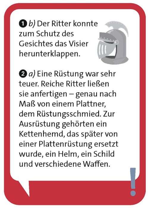 Rätselspiel Moses Verlag Pocket Quiz junior Ritter und Burgen