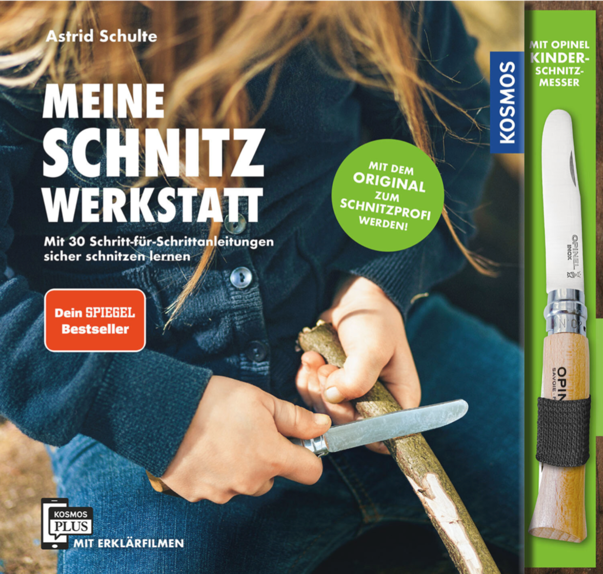 Abenteuer KOSMOS Meine Schnitzwerkstatt (mit Opinel Kinderschnitzmesser)