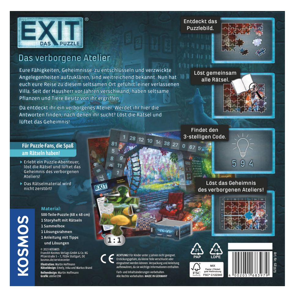 EXIT - Das Puzzle: Das verborgene Atelier